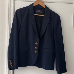 Tailored navy blazer with beautiful gold buttons